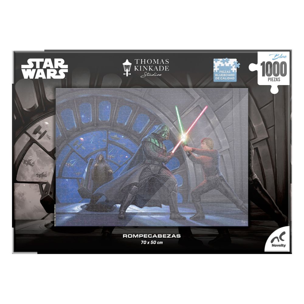 Rompecabezas Star Wars Luke vs Darth Vader Thomas Kinkade 1000 Piezas Premium