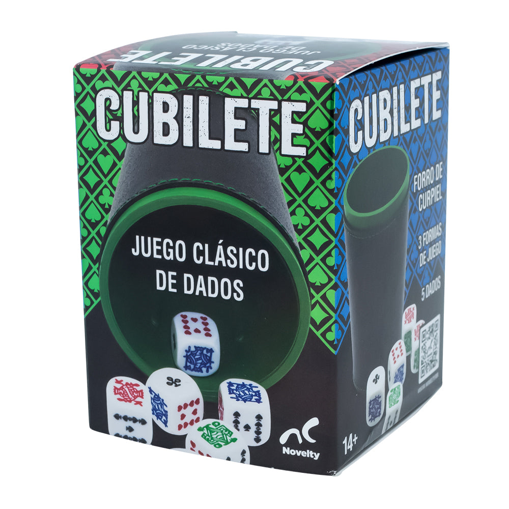 Cubilete con 5 Dados – Juego Clásico de Mesa Portátil