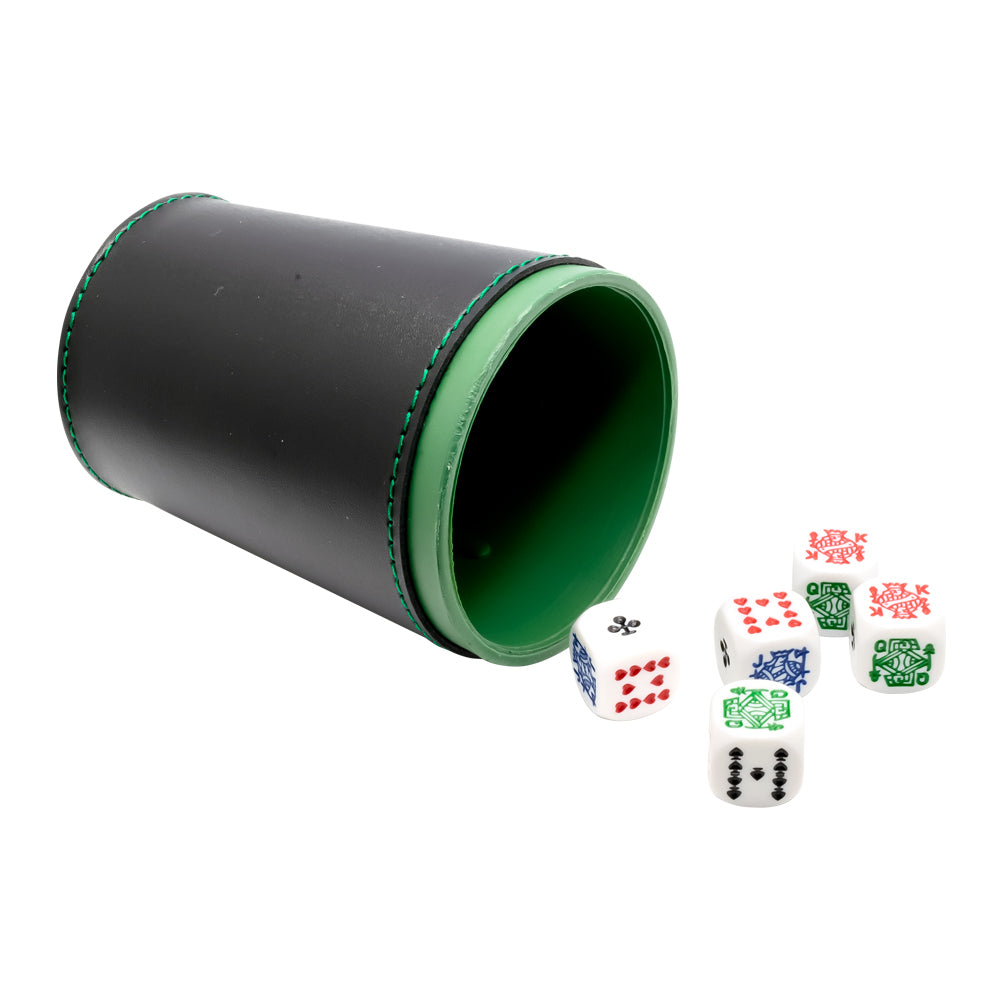 Cubilete con 5 Dados – Juego Clásico de Mesa Portátil