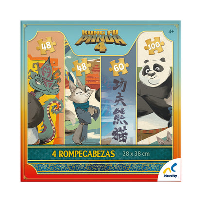 Rompecabezas 4 En 1 Kung Fu Panda 4