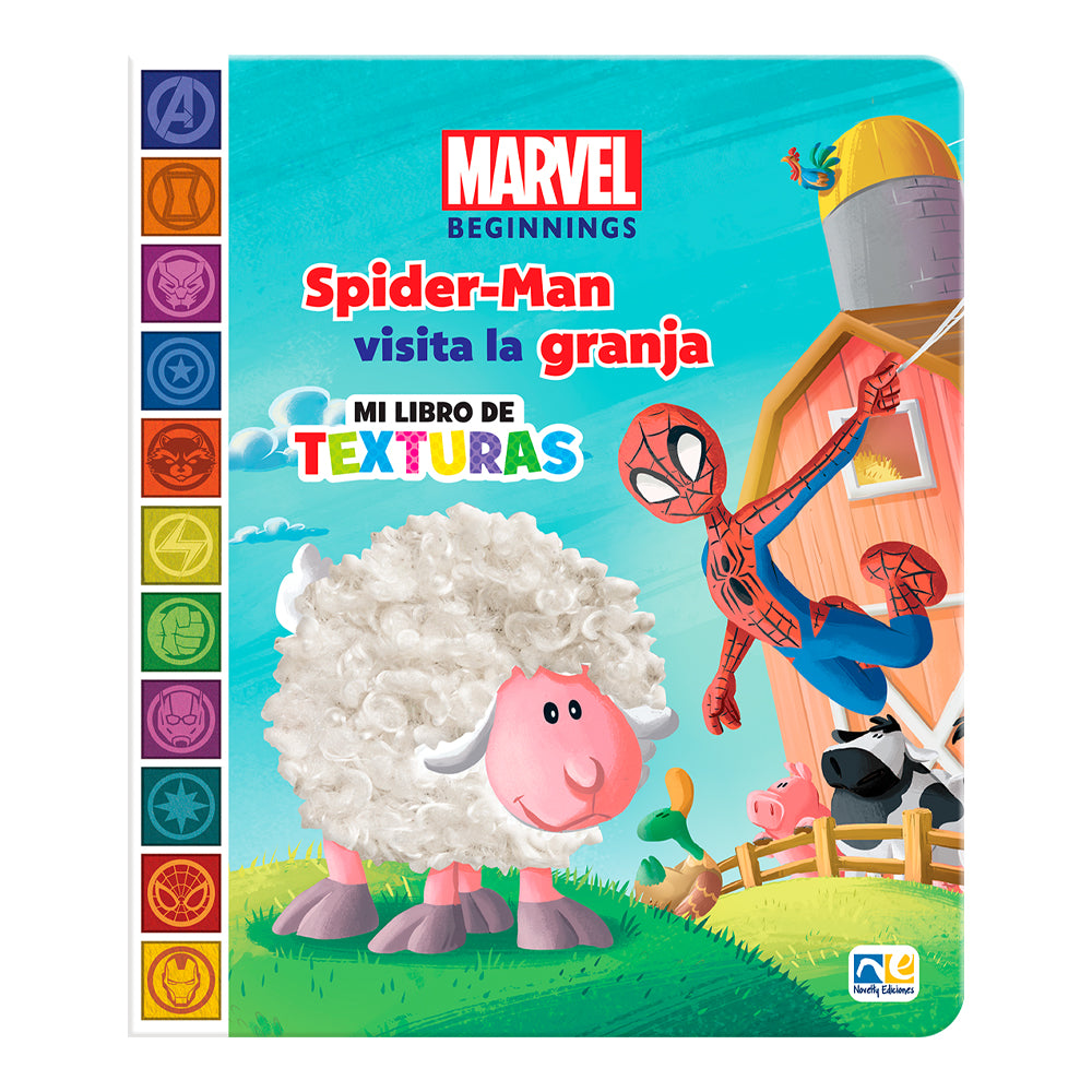 Libro Spider-Man de Texturas | Libro Sensorial Infantil Marvel Novelty