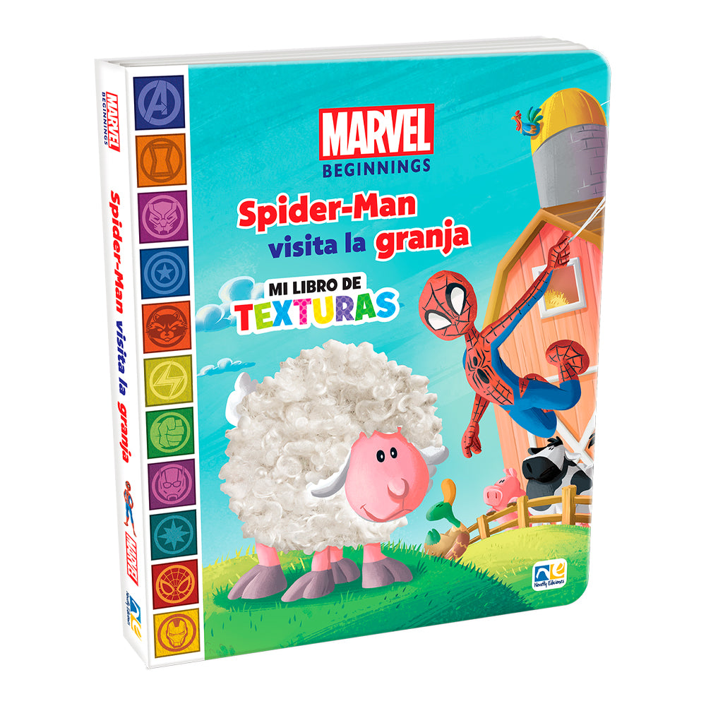 Libro Spider-Man de Texturas | Libro Sensorial Infantil Marvel Novelty