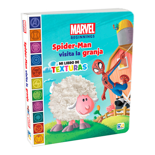Libro Spider-Man de Texturas | Libro Sensorial Infantil Marvel Novelty