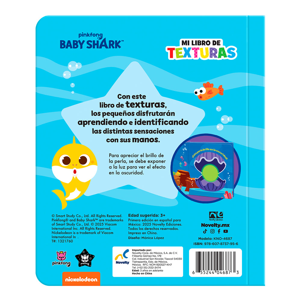 LIBRO PREESCOLAR DE TEXTURAS BABY SHARK