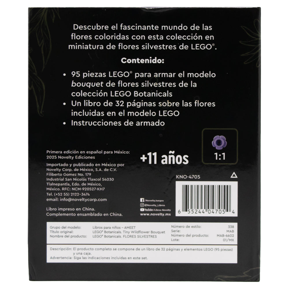 Set de construcción LEGO® Botanicals Mini Bouquet Flores Silvestres, kit de armado decorativo
