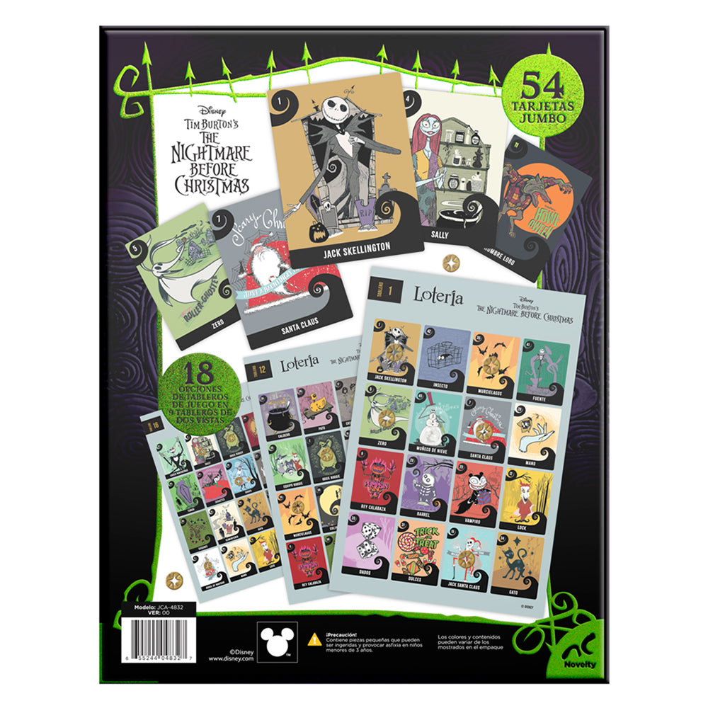 Juego De Loteria The Nightmare Before Christmas Caja De Carton