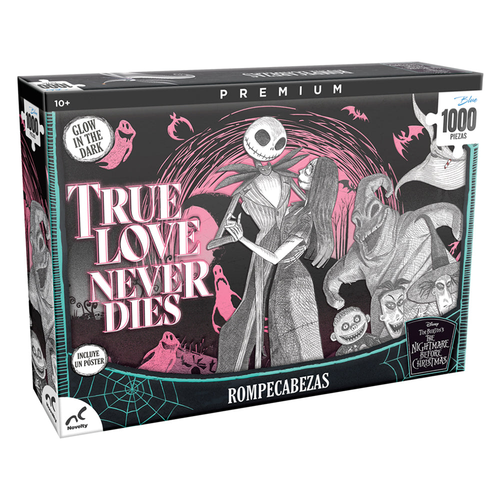 Rompecabezas Coleccionable Premium Nightmare Before Christmas Glow In The Dark 1000 Piezas