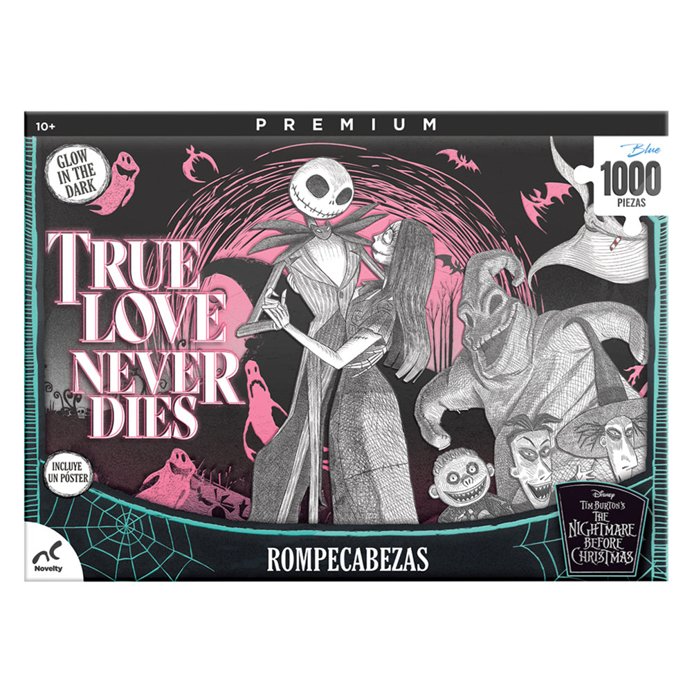 Rompecabezas Coleccionable Premium Nightmare Before Christmas Glow In The Dark 1000 Piezas