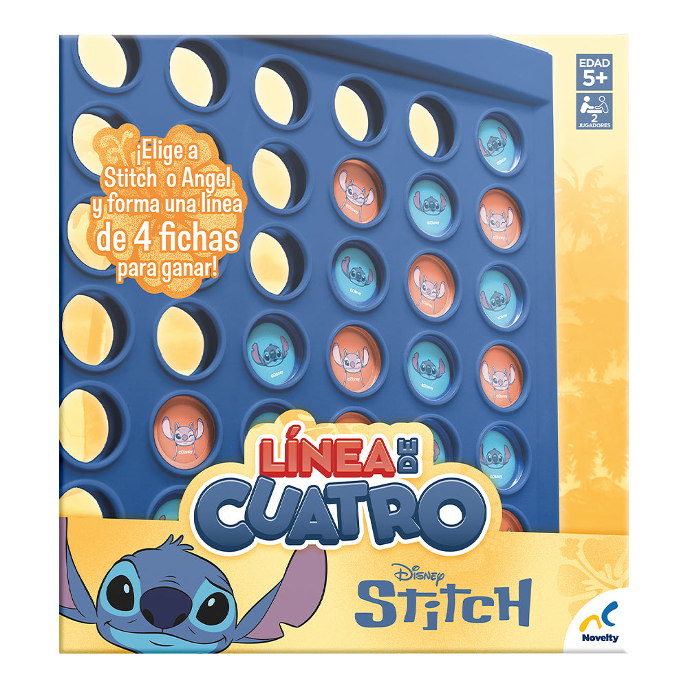 Juego De Mesa Linea De 4 Stitch Caja De Carton