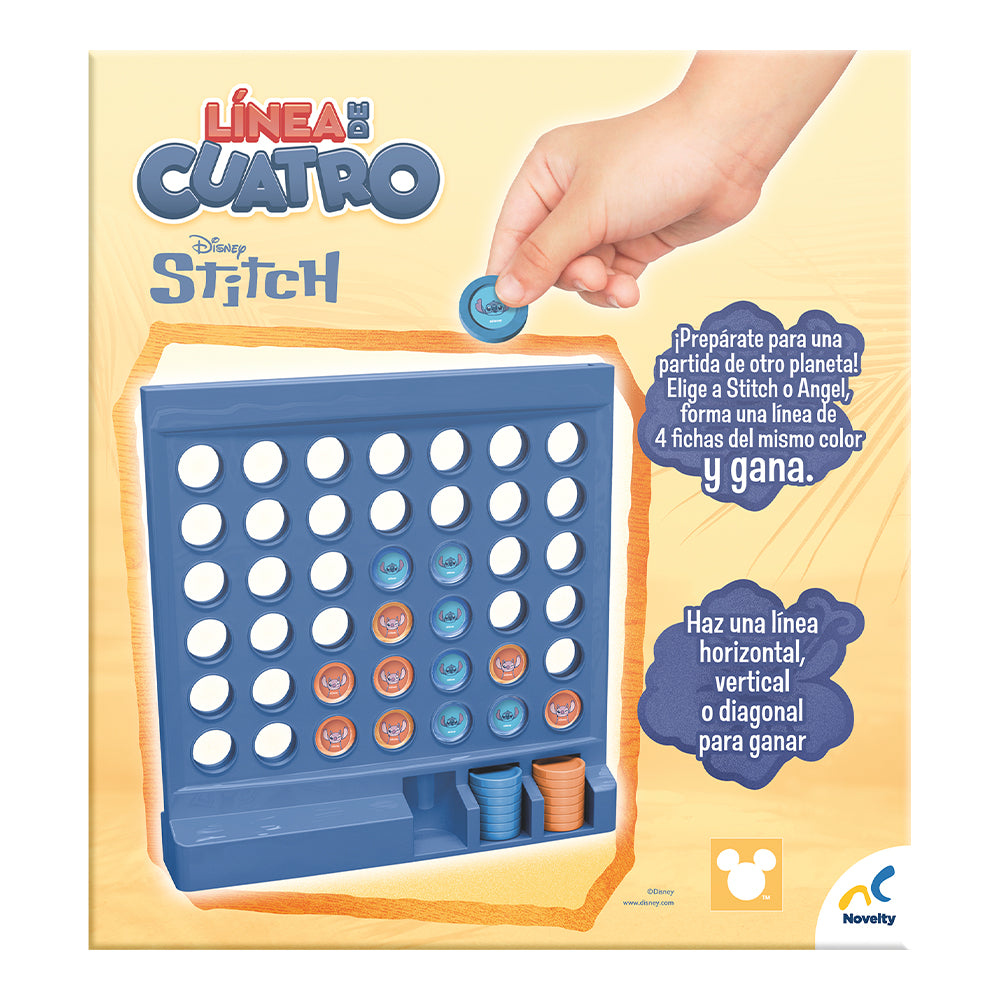 Juego De Mesa Linea De 4 Stitch Caja De Carton