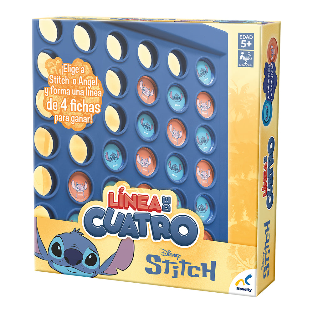 Juego De Mesa Linea De 4 Stitch Caja De Carton