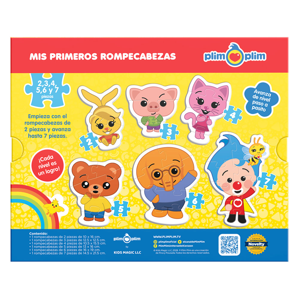 Mis Primeros Rompecabezas Plim Plim 2,3,4,5,6,7 Pzs