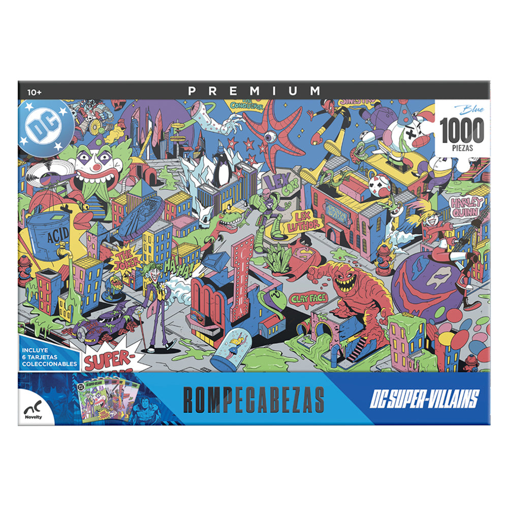Rompecabezas Premium Villanos DC 1000 Piezas Caja Carton