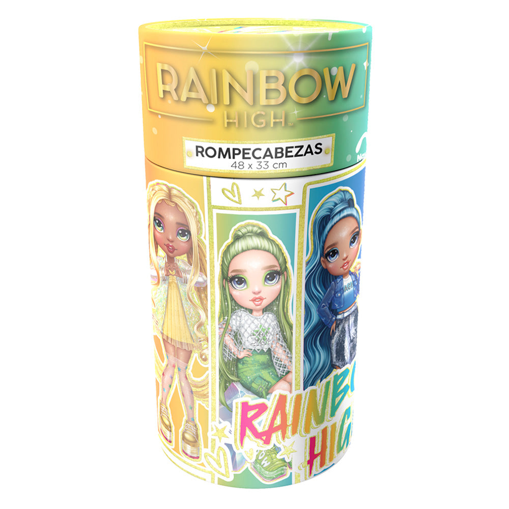 Rompecabezas Infantil Rainbow High 60 Pzs Cilindro