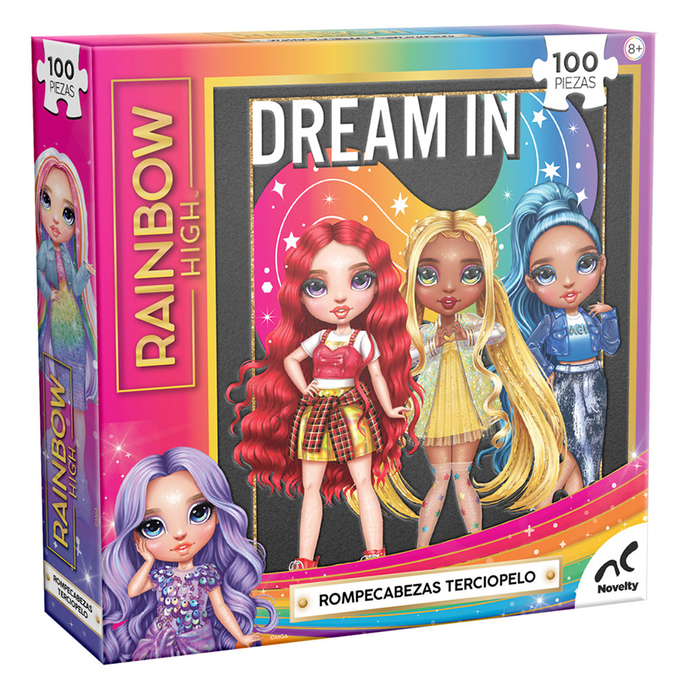 Rompecabezas Especial Aterciopelado Rainbow High 100 Pzs