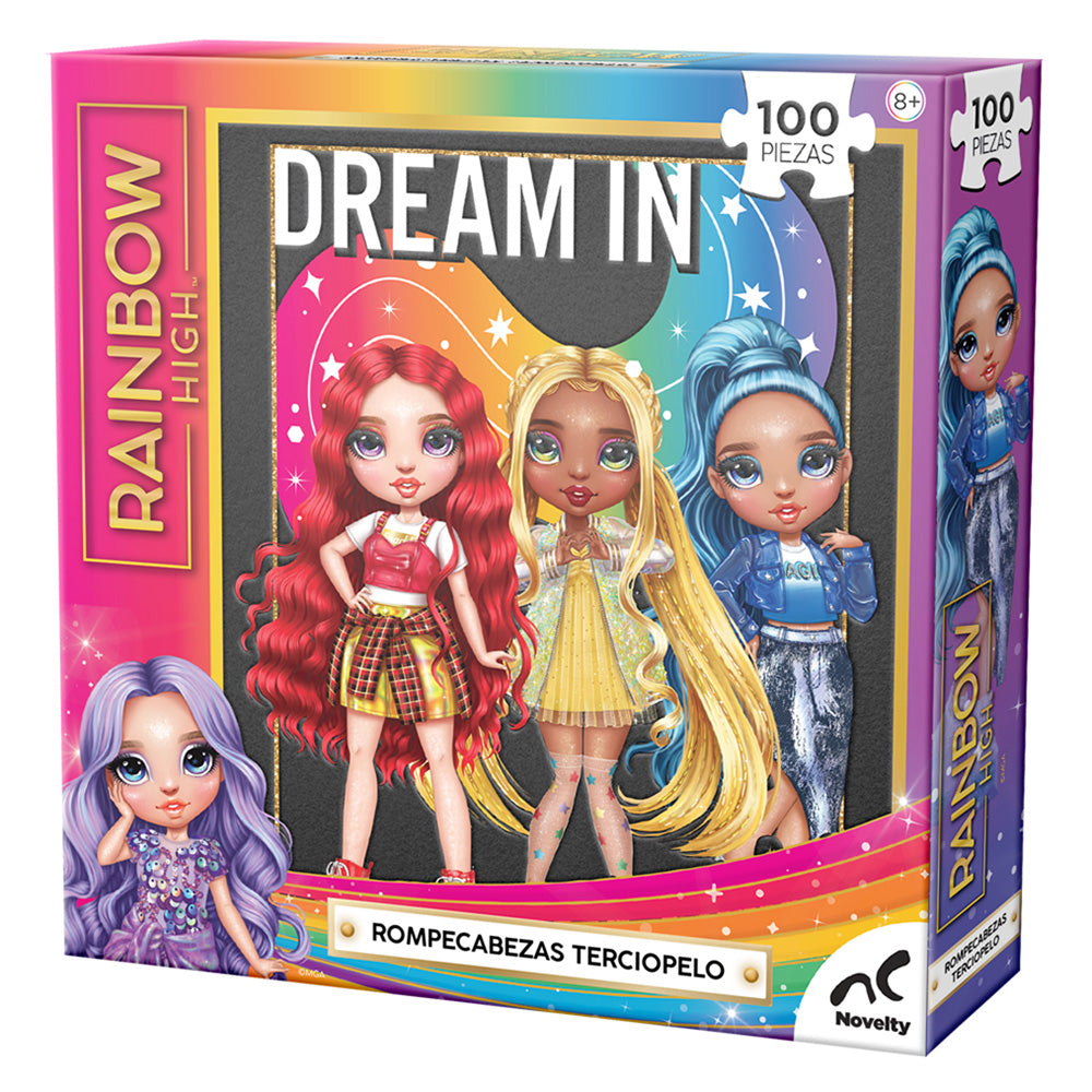 Rompecabezas Especial Aterciopelado Rainbow High 100 Pzs