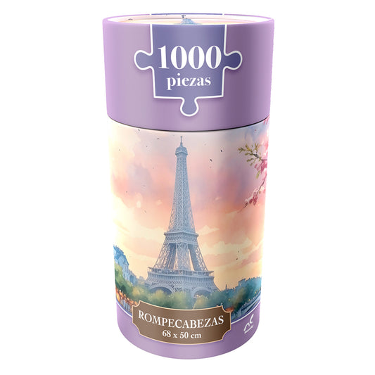 Rompecabezas Primavera En Paris 1000 Piezas Clindro