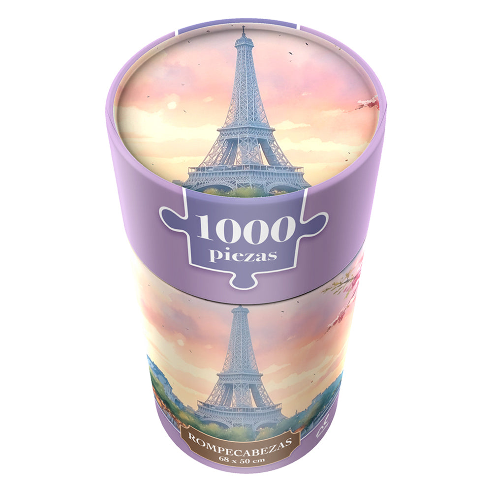 Rompecabezas Primavera En Paris 1000 Piezas Clindro
