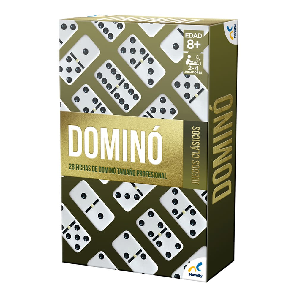 Dominó clásico doble 6 foil caja de cartón