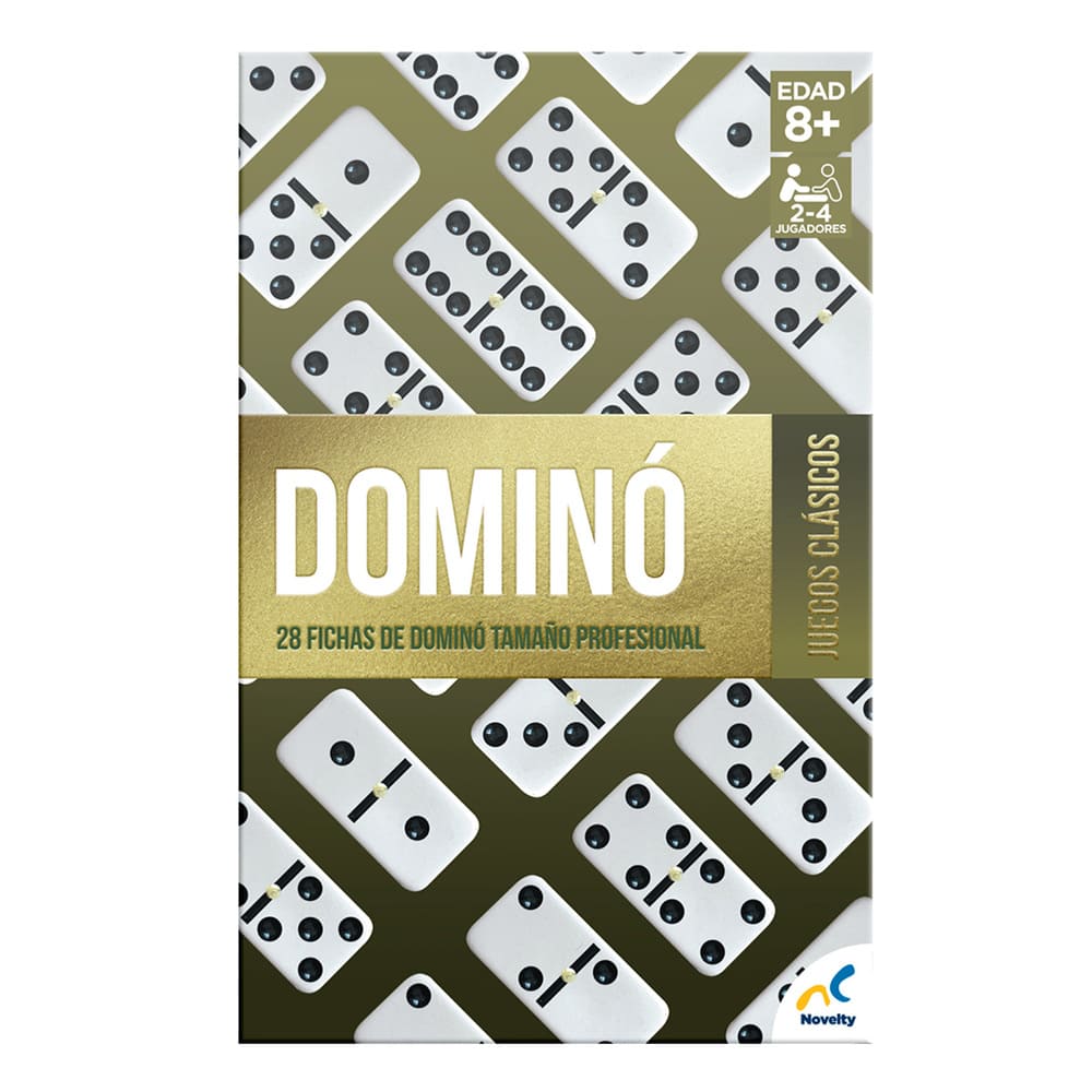 Dominó clásico doble 6 foil caja de cartón