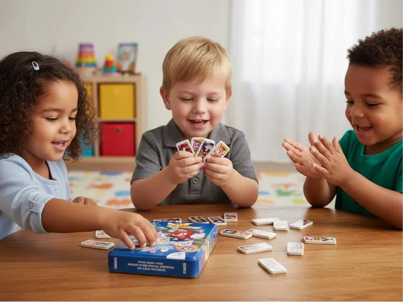 Dominó Infantil Sonic en caja metálica 28 fichas