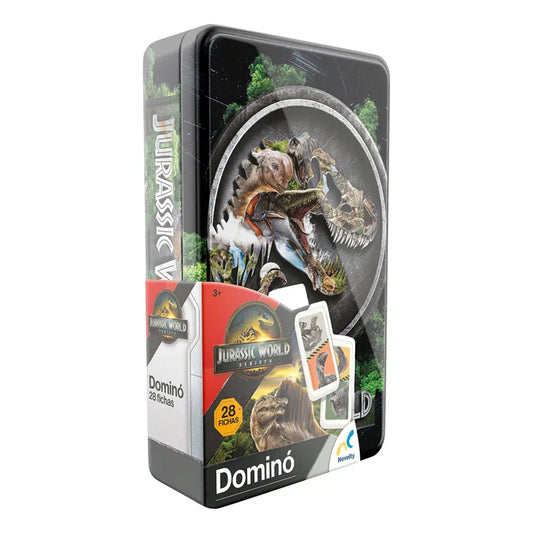 Dominó Jurassic World Caja Metálica - Novelty
