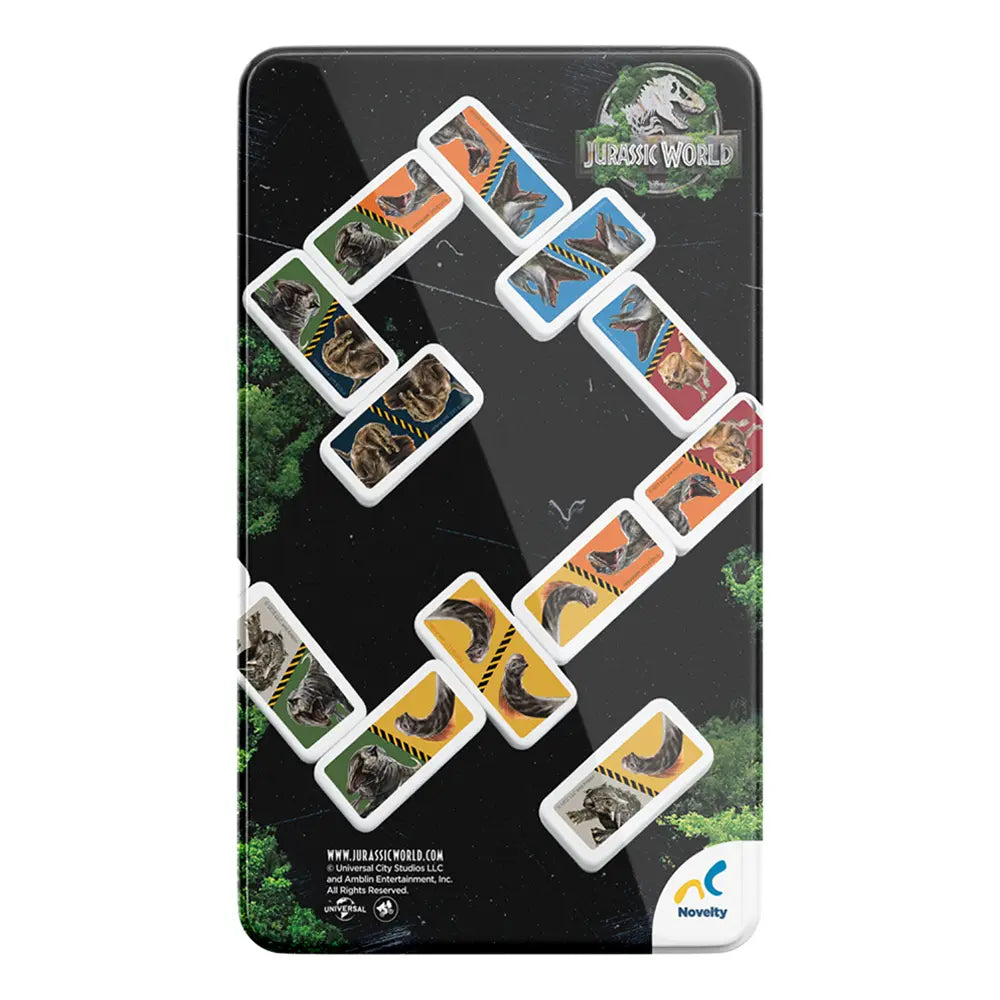 Dominó Jurassic World Caja Metálica - Novelty