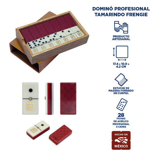Dominó Profesional Tamarindo Frengie 4 Capas | Artesanal Mexicano