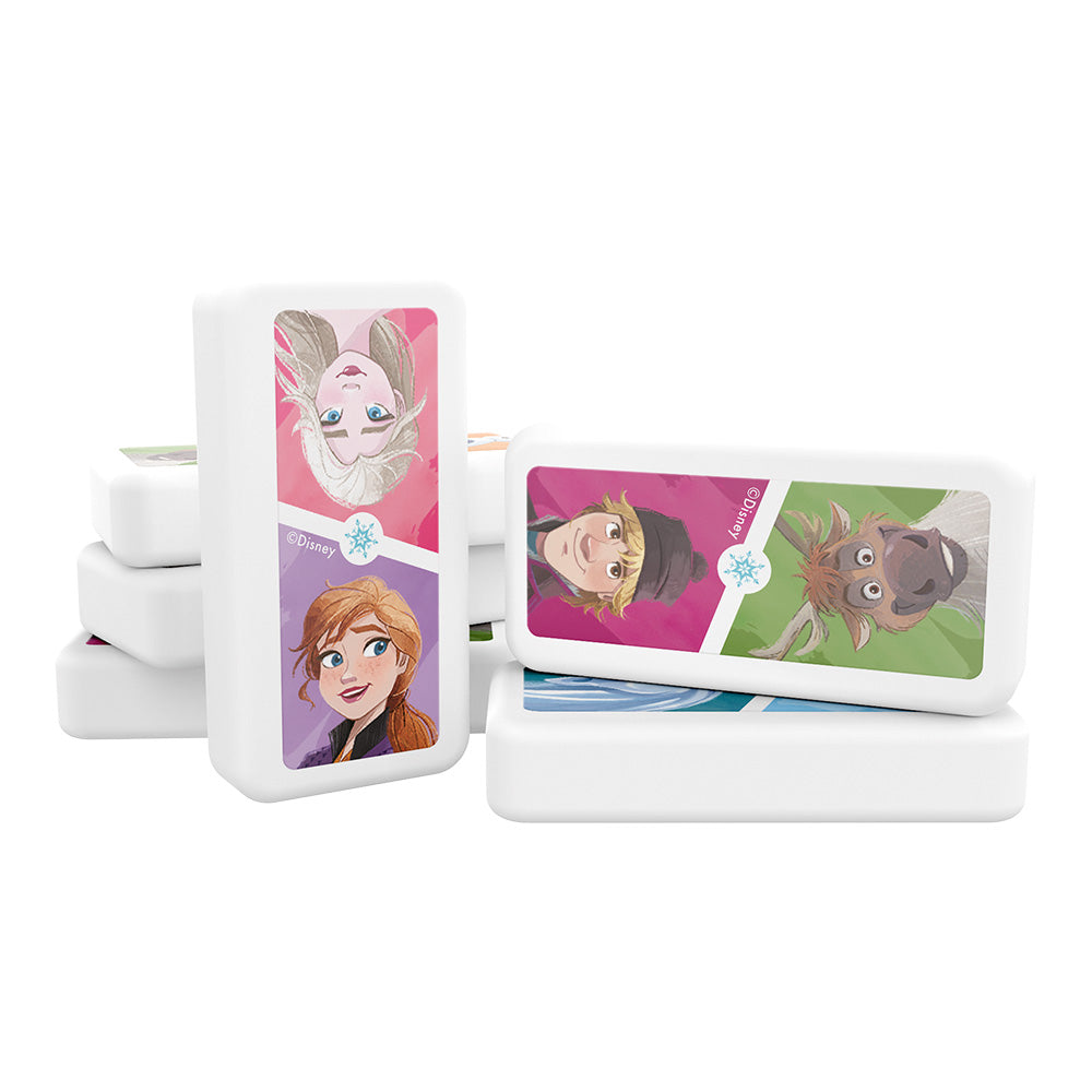 dominó infantil Frozen Disney con 28 fichas de pasta. Juego educativo con Elsa, Anna y Olaf ideal para niños y familia.| Para niños de 4 a 6 años Novelty.