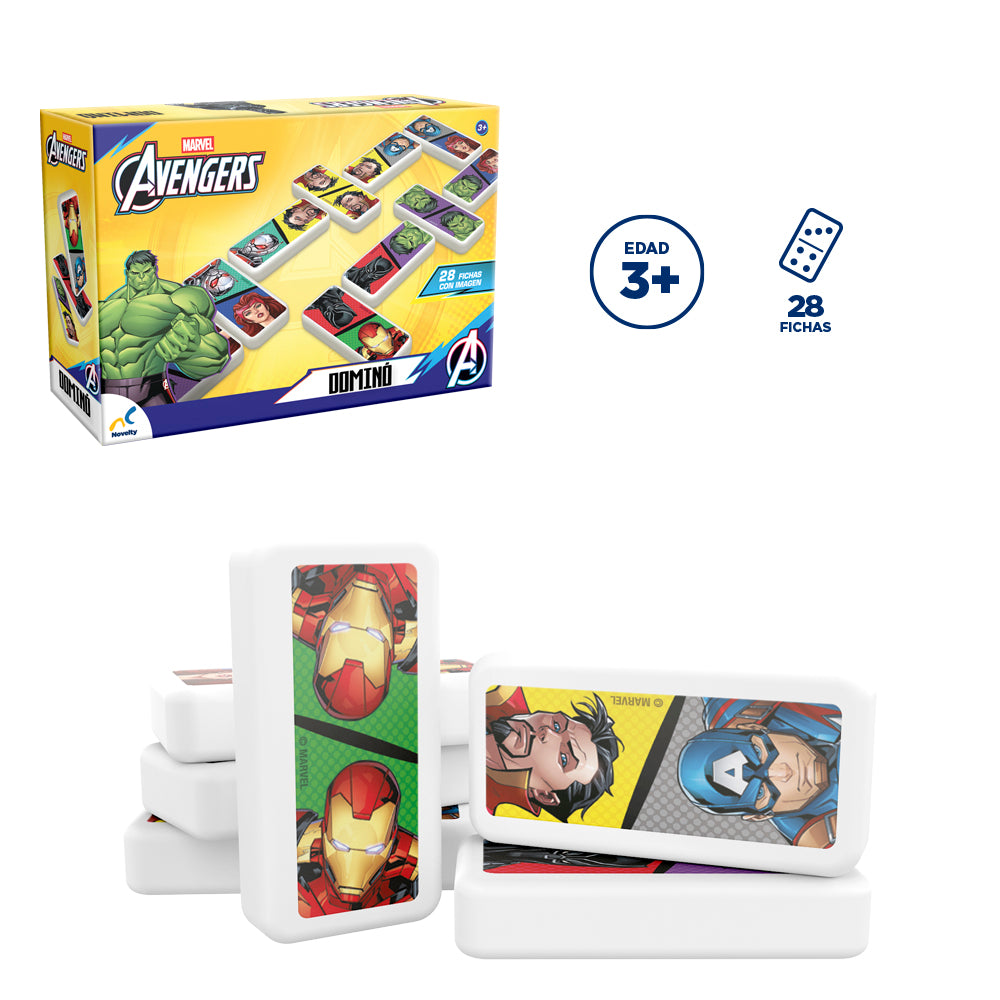 Dominó Infantil Marvel 28 Fichas | Juego de Mesa con Superhéroes