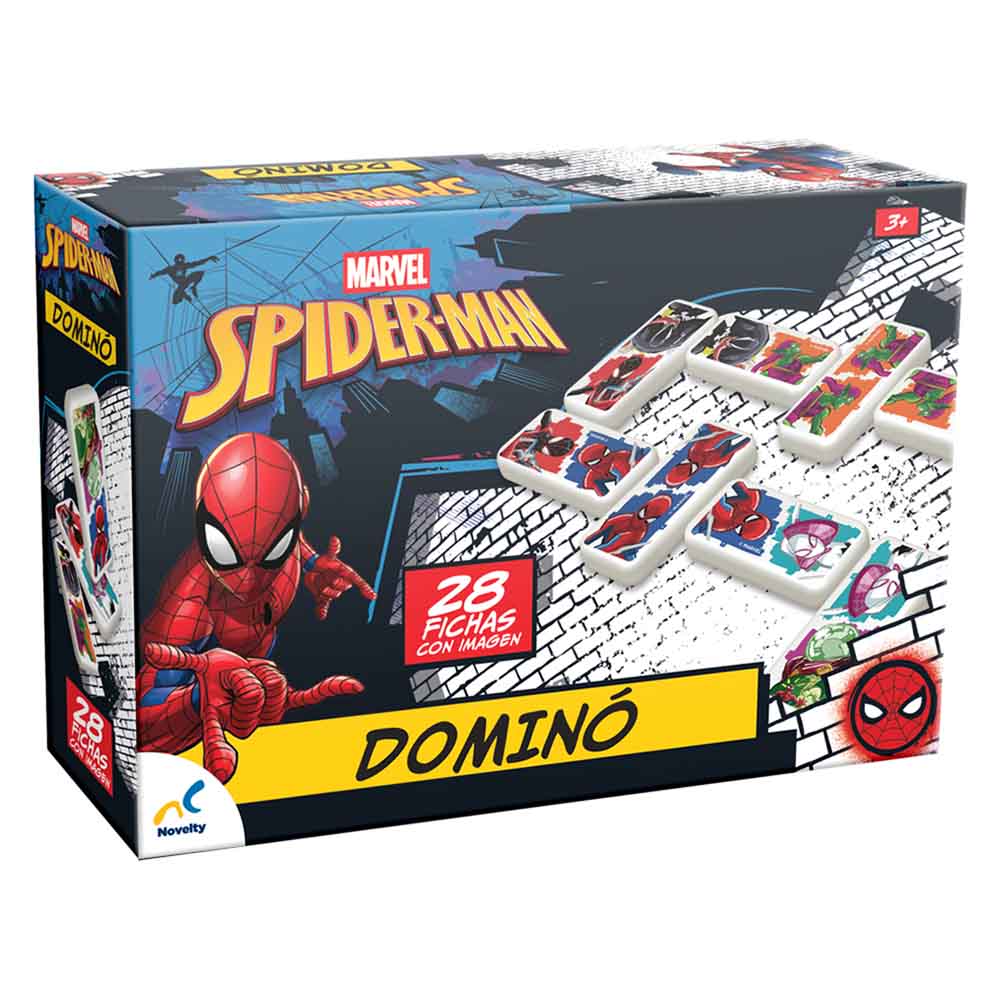 Dominó Spider-Man Tin | Juego de Mesa Clásico con Personajes Marvel