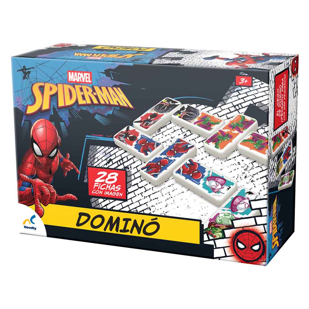 Dominó Spider-Man Tin | Juego de Mesa Clásico con Personajes Marvel