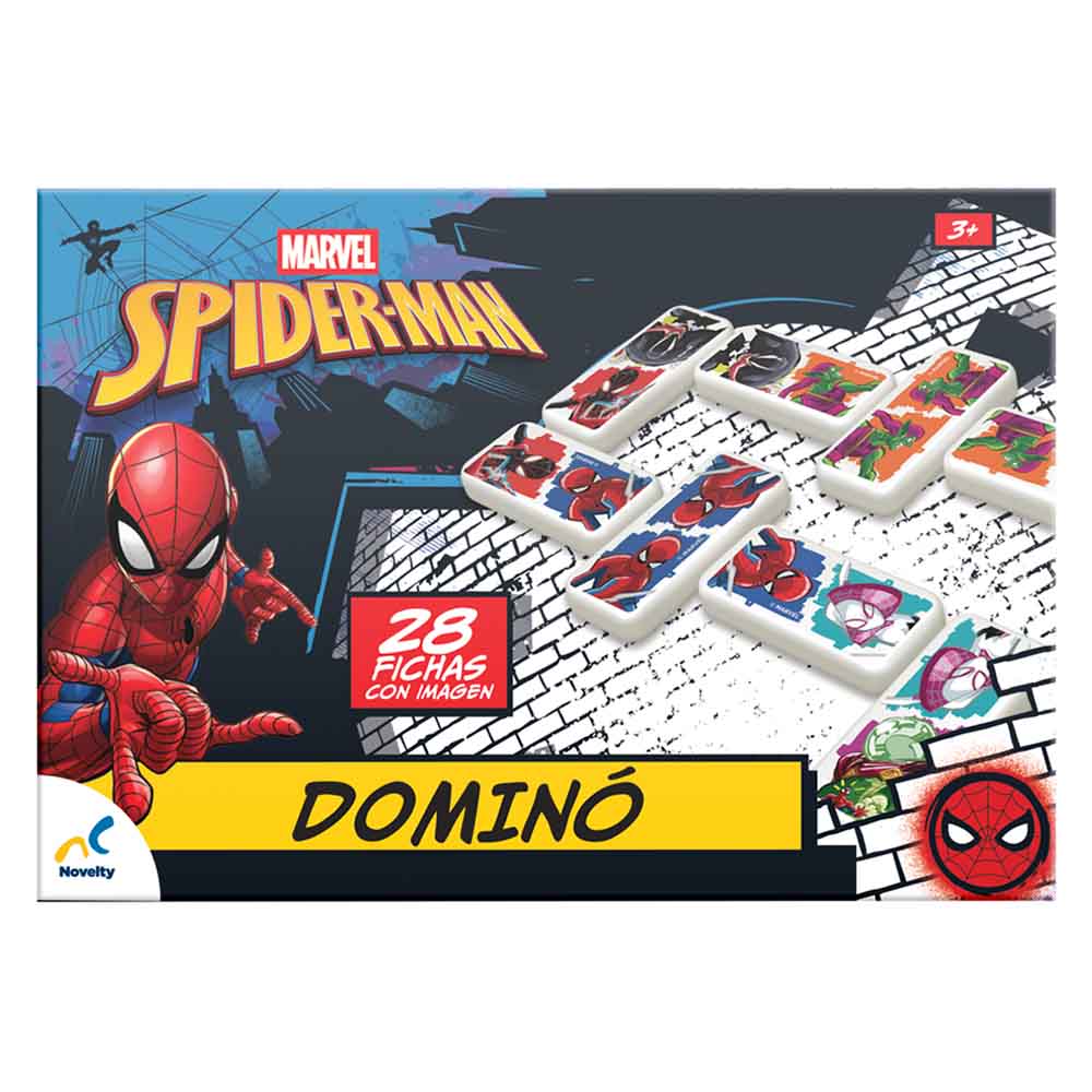 Dominó Spider-Man Tin | Juego de Mesa Clásico con Personajes Marvel