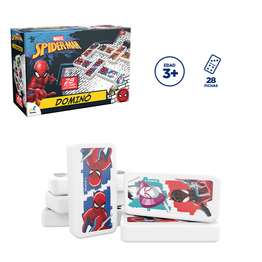 Dominó Spider-Man Tin | Juego de Mesa Clásico con Personajes Marvel | Novelty