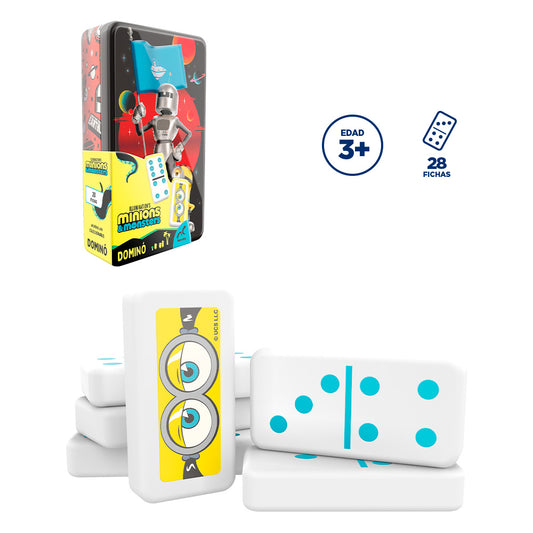 Dominó Minions and Monsters nfantil Estuche Metálico