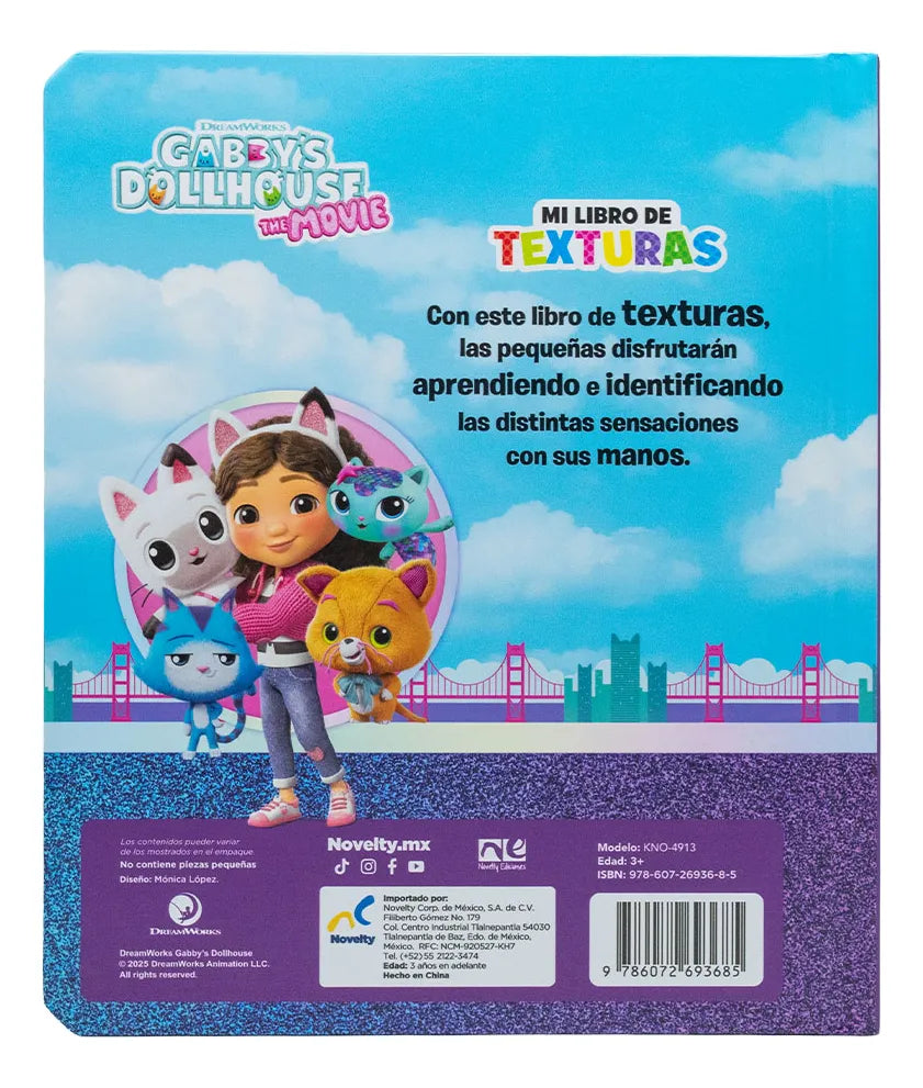 Libro Preescolar de Texturas Gabby’s Dollhouse | Libro Sensorial Infantil