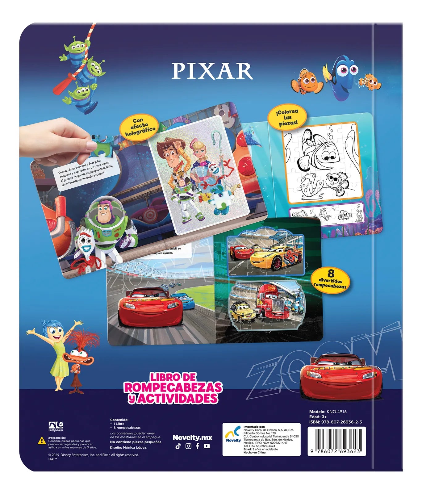 Libro Disney Pixar de Actividades y Rompecabezas | Juegos Educativos Infantiles