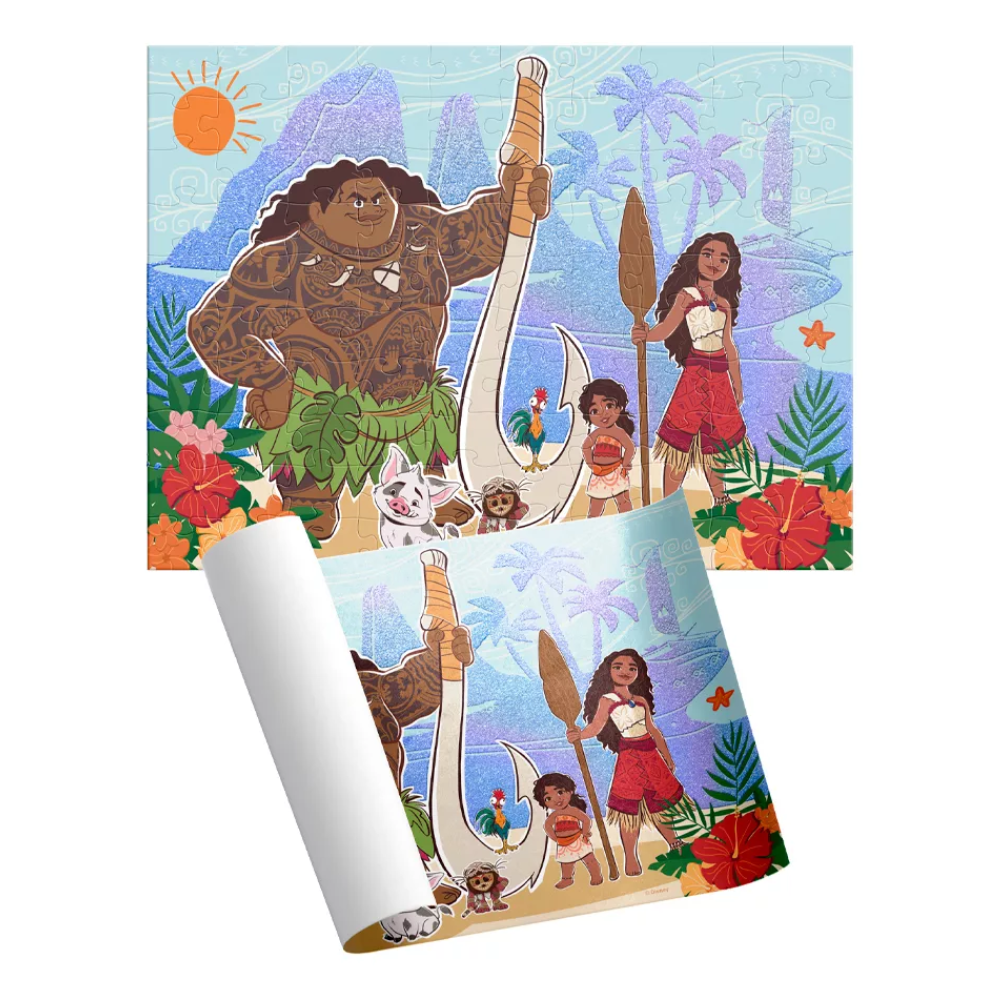 Rompecabezas Moana 2 Infantil Cilindro 100 Piezas