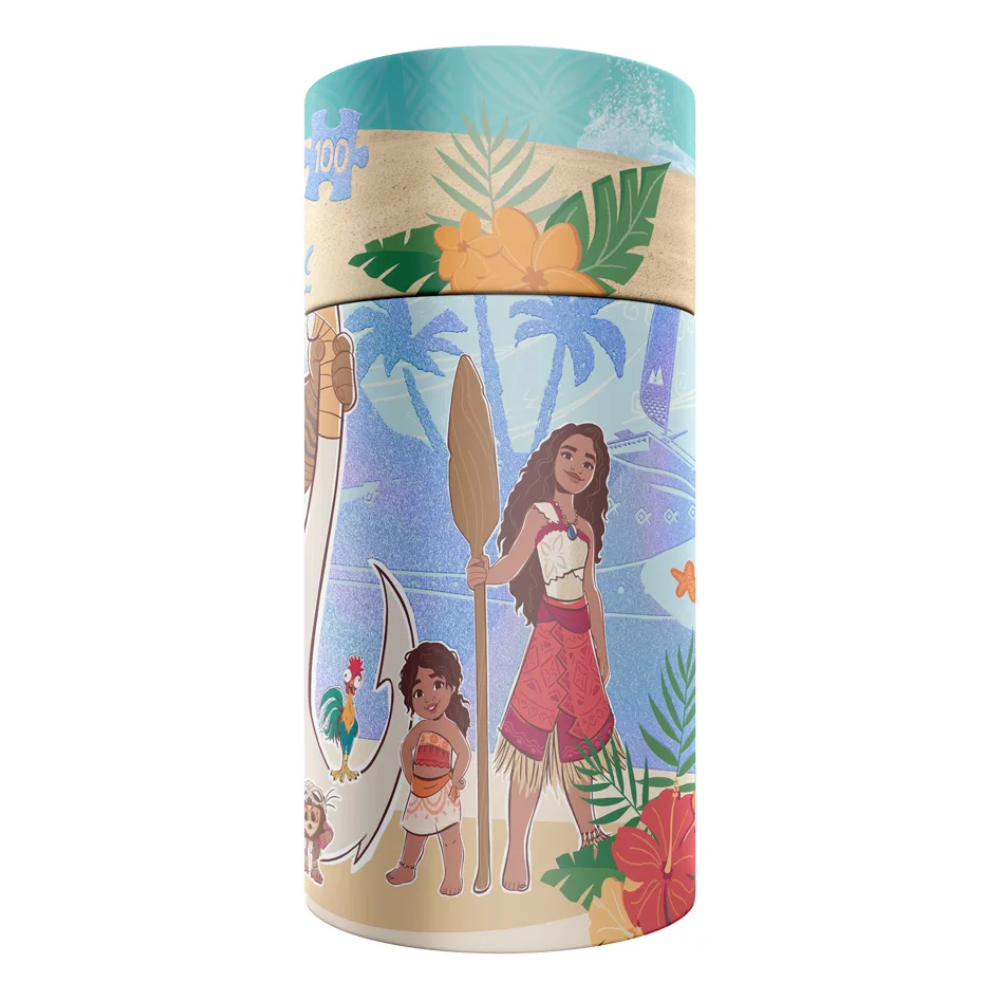 Rompecabezas Moana 2 Infantil Cilindro 100 Piezas