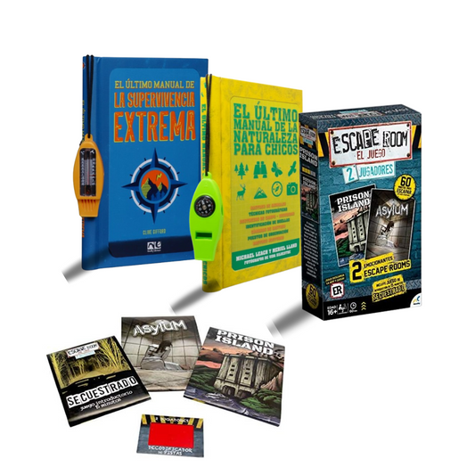 Kit de Supervivencia Libro, Guía y Juego de mesa