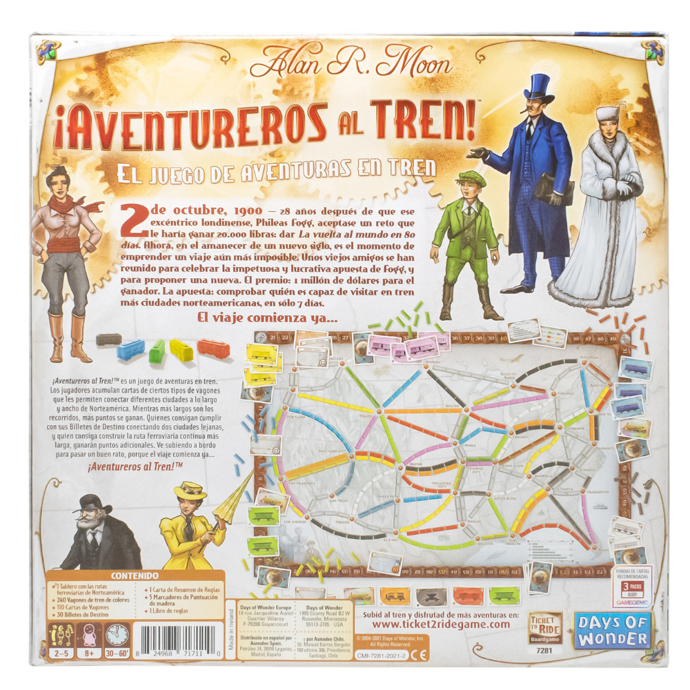 juego de mesa Aventureros al Tren-Asmodee