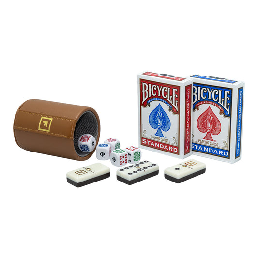 Casino Bahamas Frengie – Set Premium de Dominó y Póker con Estuche Artesanal