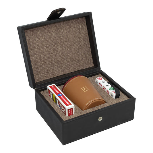 Cubilete Frengie Bolero con Dados de Póker y Baraja Bicycle | Set Artesanal Premium