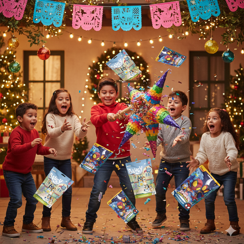 Pack de fiesta 12 bolsas con Rompecabezas Bluey y Spidey de 24 piezas