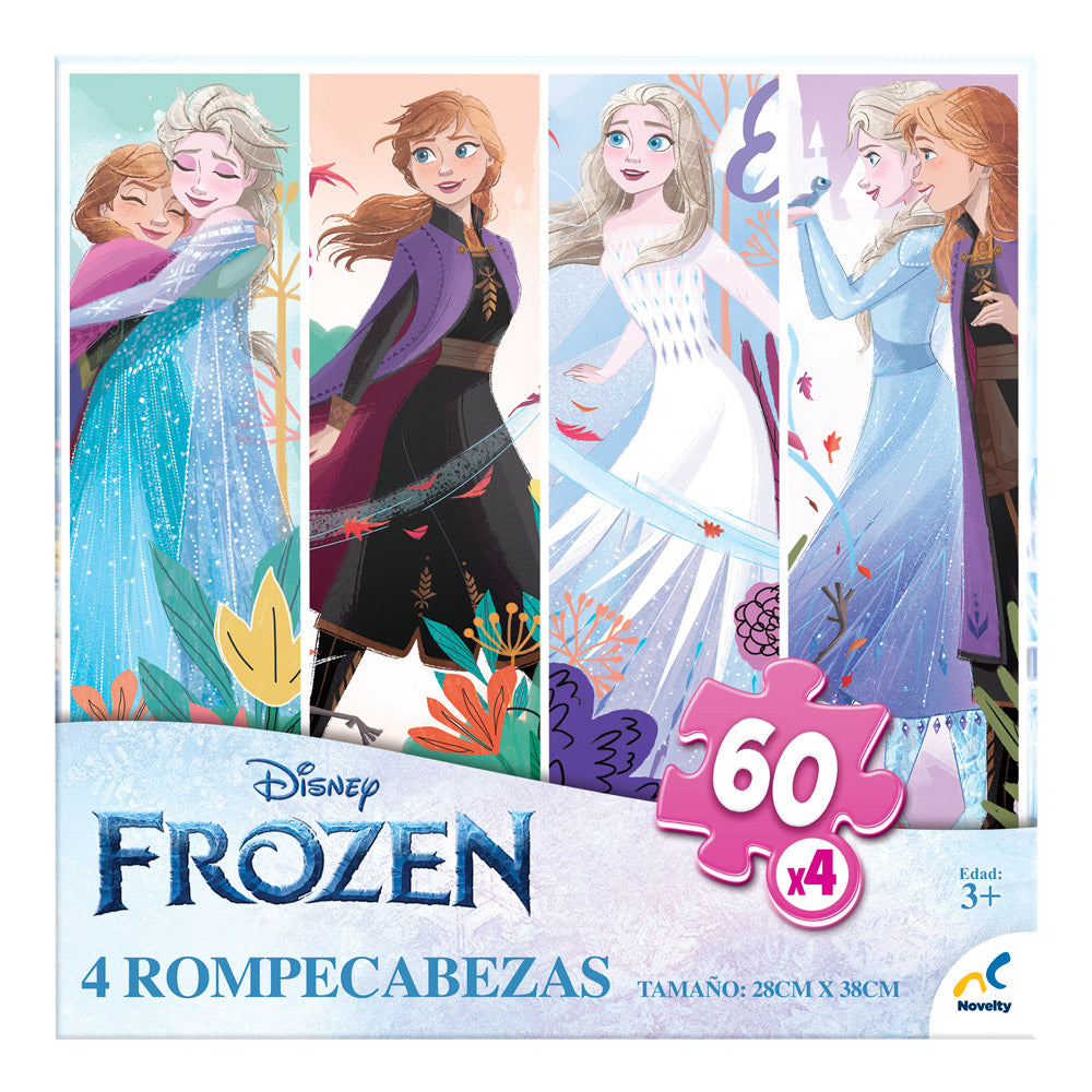Rompecabezas 4 en 1 frozen 60 piezas – Novelty Corp