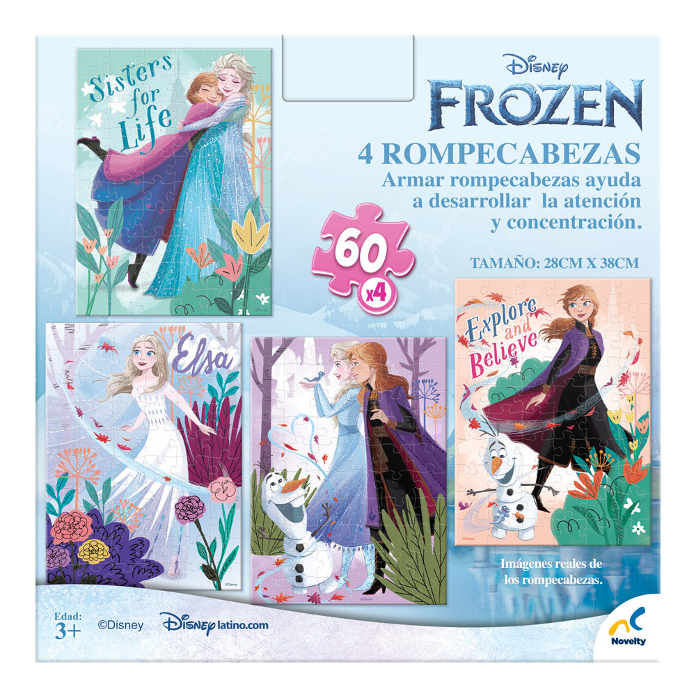 Rompecabezas 4 en 1 frozen 60 piezas