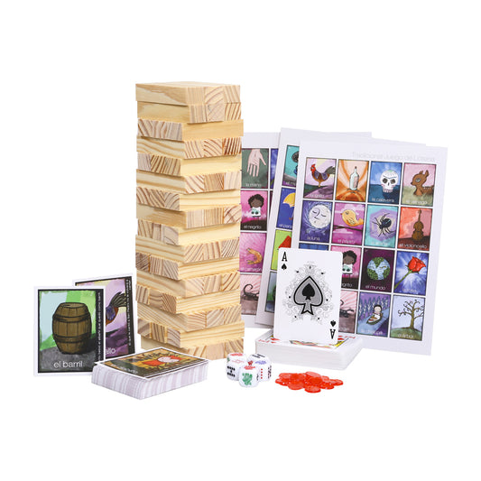 Lotería, Baraja y dados de Poker