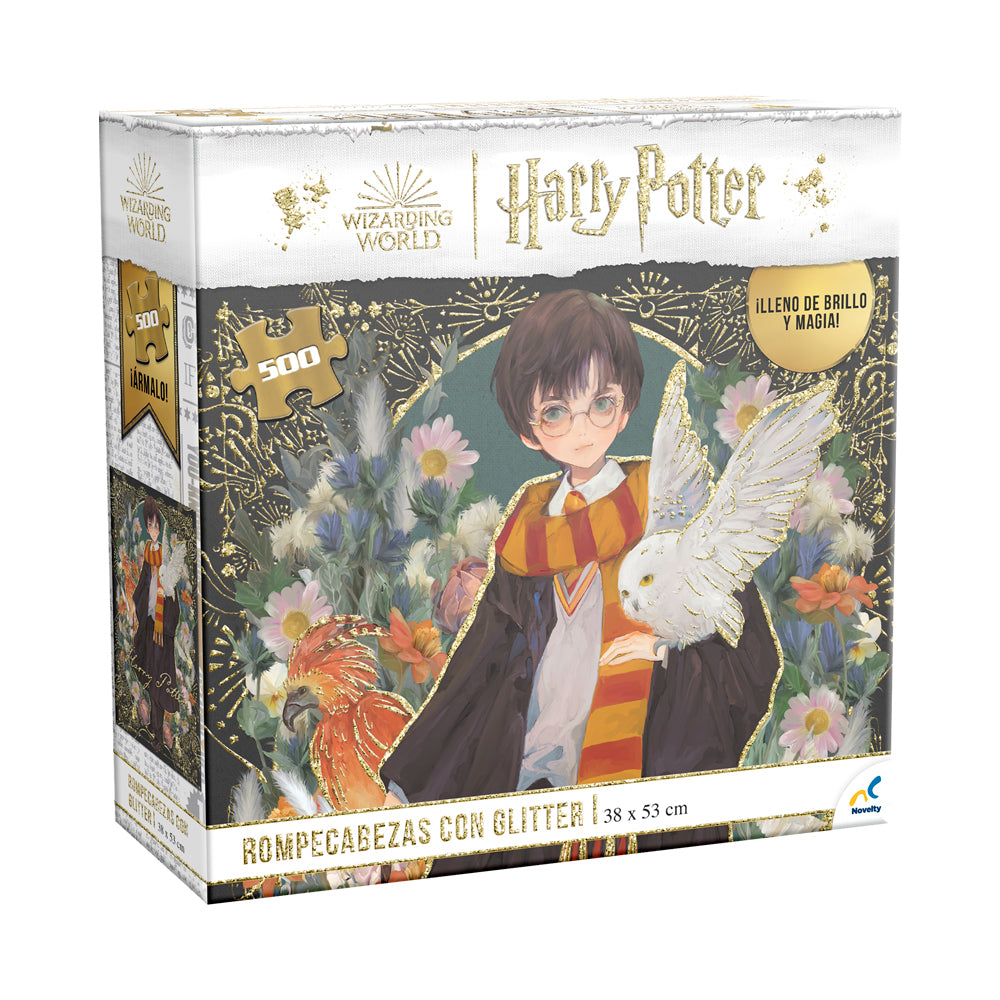 Rompecabezas Harry Potter Glitter 500 Piezas - Novelty Corp.
