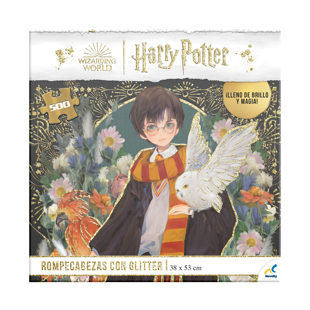 Rompecabezas Harry Potter Glitter 500 Piezas - Novelty Corp.