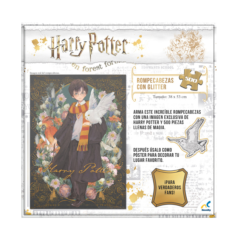 Rompecabezas Harry Potter Glitter 500 Piezas - Novelty Corp.